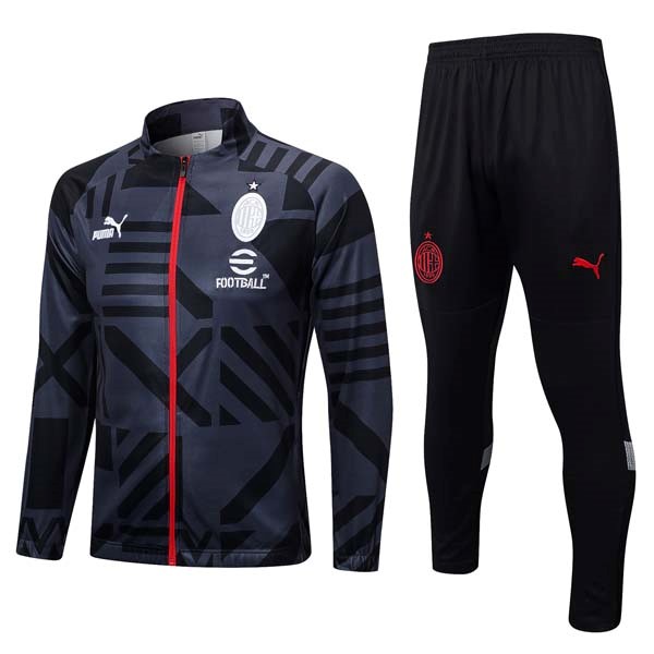 Trainingsanzug AC Milan 2023-2024 Grau Rote